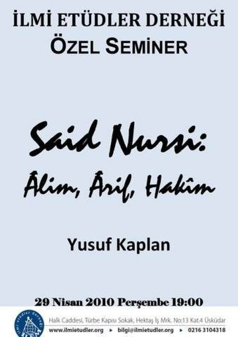 Said Nursi: Alim, Arif, Hakim
